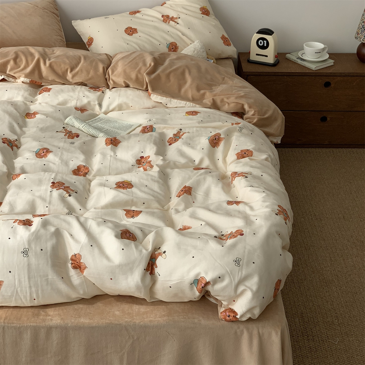 源启生活 2025新款棉加绒套件四件套 萌萌狗