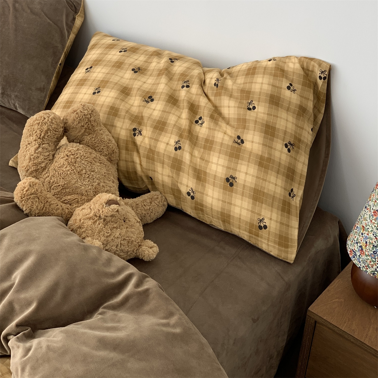 91家纺网 家纺一手货源 找家纺 源启生活 2025新款棉加绒套件四件套 糖炒栗子