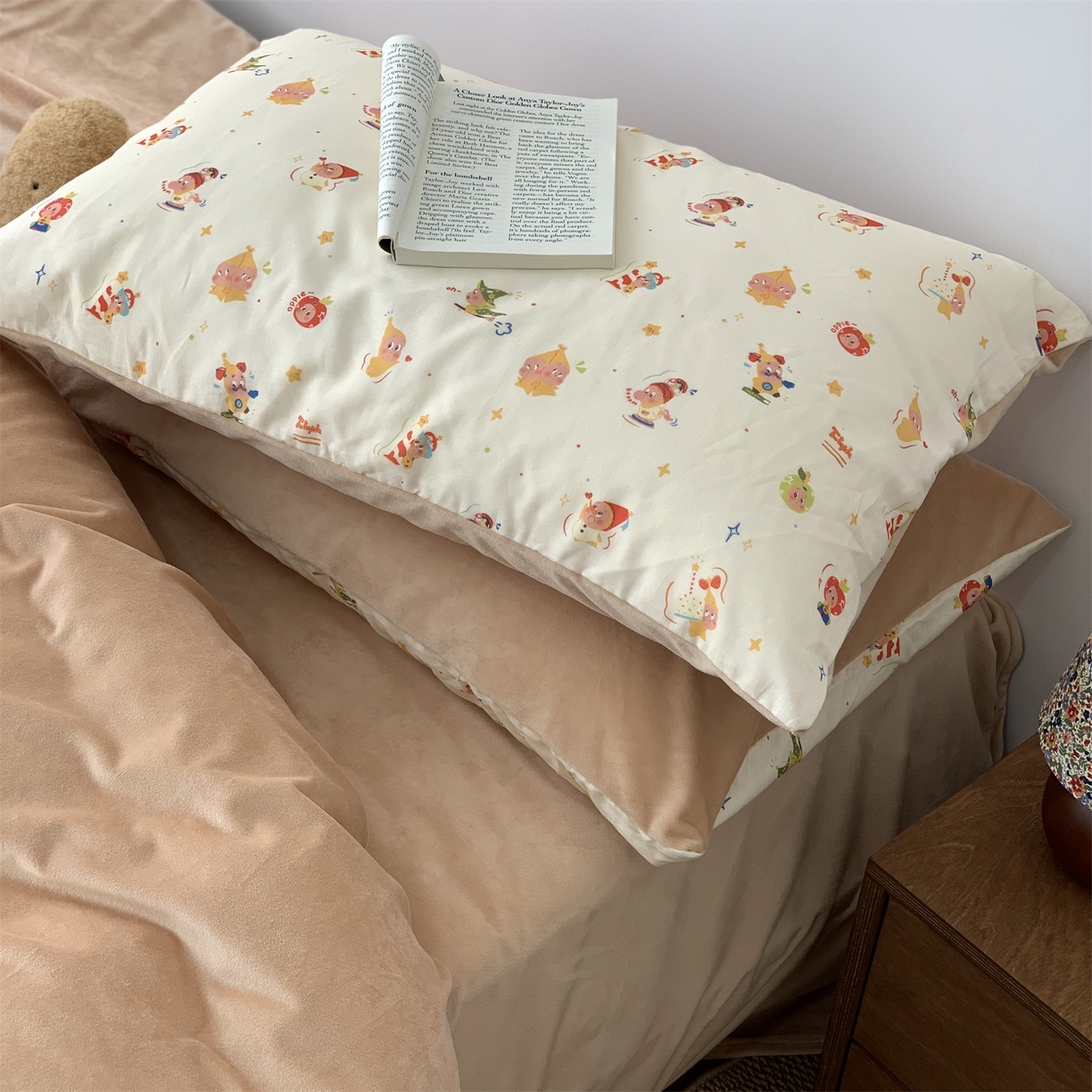 91家纺网 家纺一手货源 找家纺 源启生活 2025新款棉加绒套件四件套 星星魔法