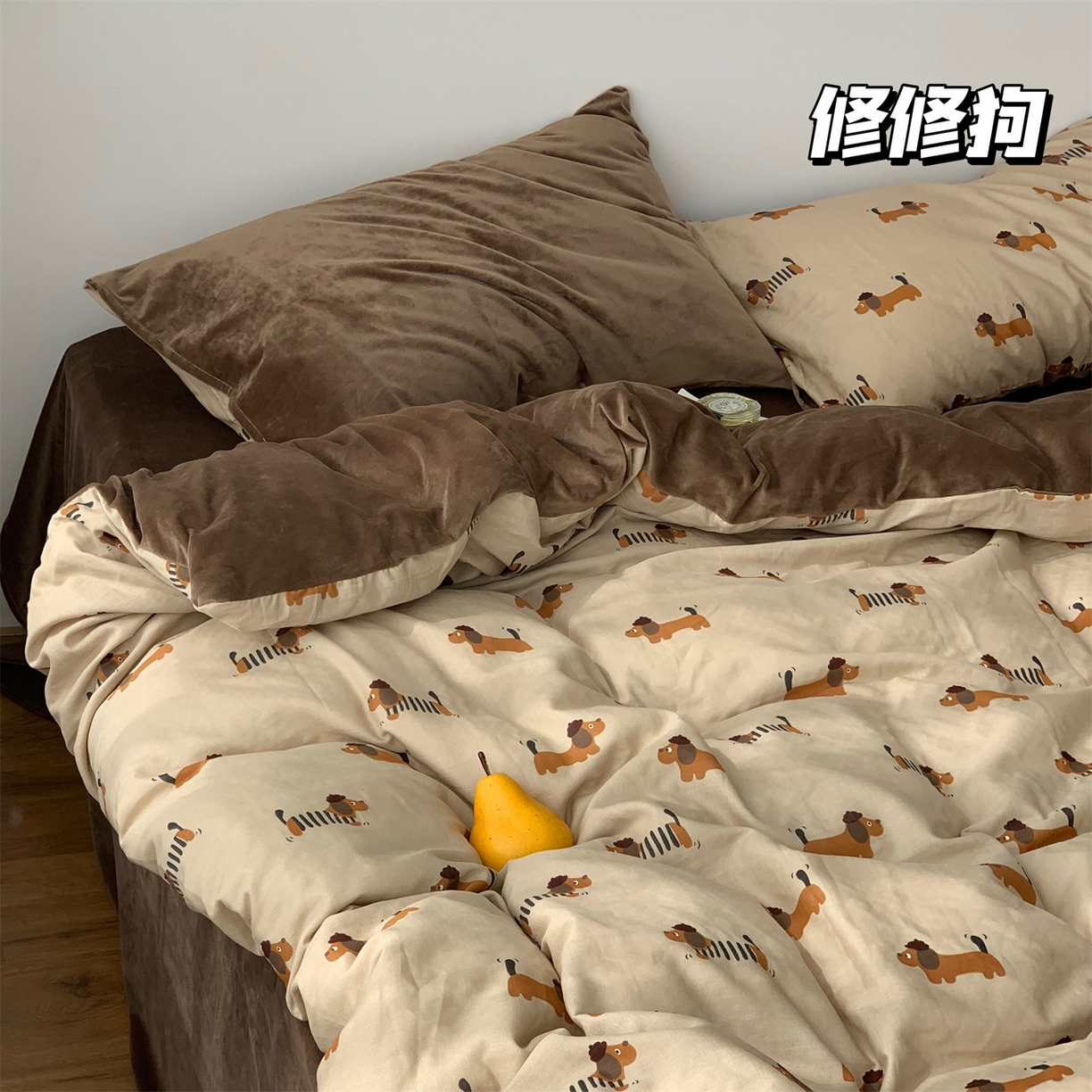 91家纺网 家纺一手货源 找家纺 源启生活 2025新款棉加绒套件四件套 修修狗