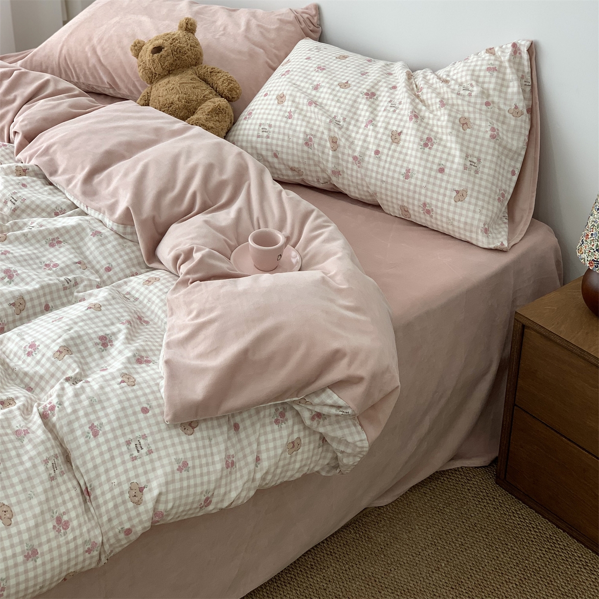 91家纺网 家纺一手货源 找家纺 源启生活 2025新款棉加绒套件四件套 珍妮