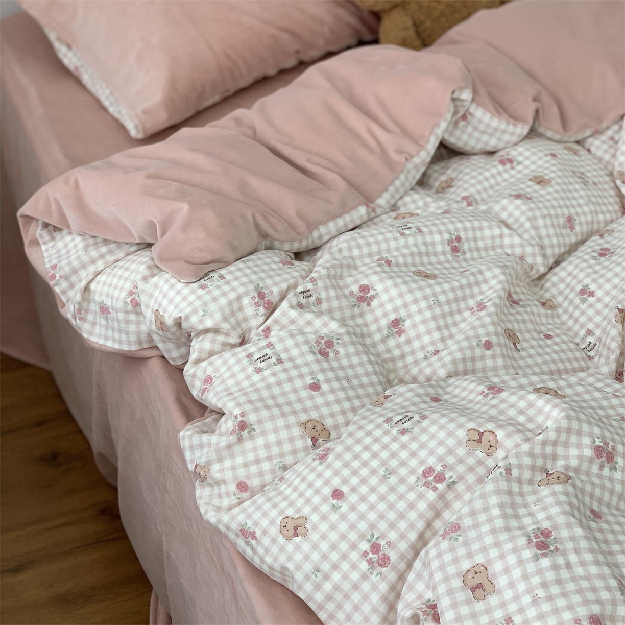 91家纺网 家纺一手货源 找家纺 源启生活 2025新款棉加绒套件四件套 珍妮