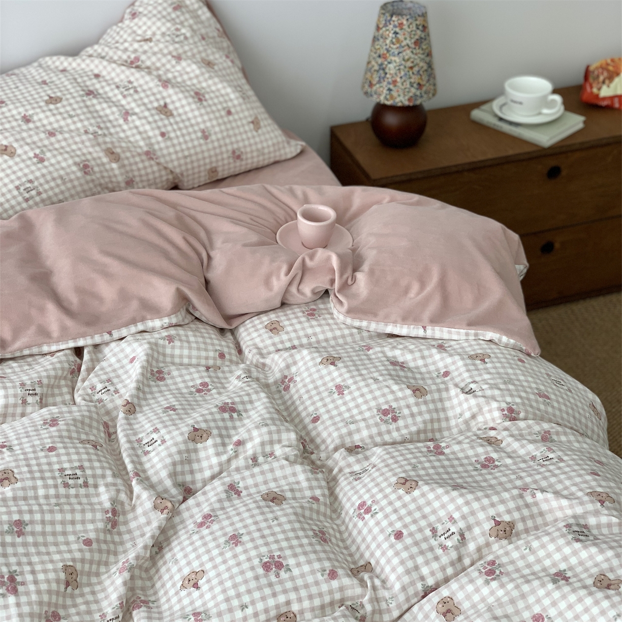 91家纺网 家纺一手货源 找家纺 源启生活 2025新款棉加绒套件四件套 珍妮