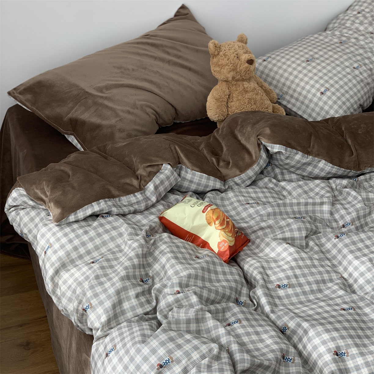 91家纺网 家纺一手货源 找家纺 源启生活 2025新款棉加绒套件四件套 乐野