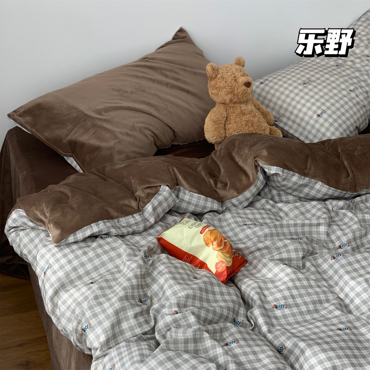 91家纺网 家纺一手货源 找家纺 源启生活 2025新款棉加绒套件四件套 乐野