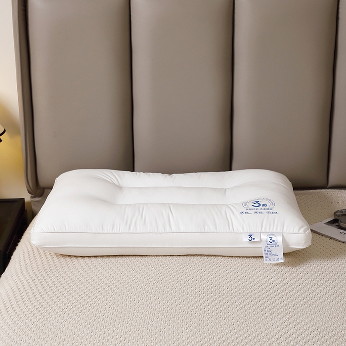 91家纺网 家纺一手货源 找家纺 梵希良品家纺 2025新款纯棉枕芯三防家用可水洗枕头防水防污渍护颈椎助睡眠学生成人枕头 纯棉三防护颈定型枕