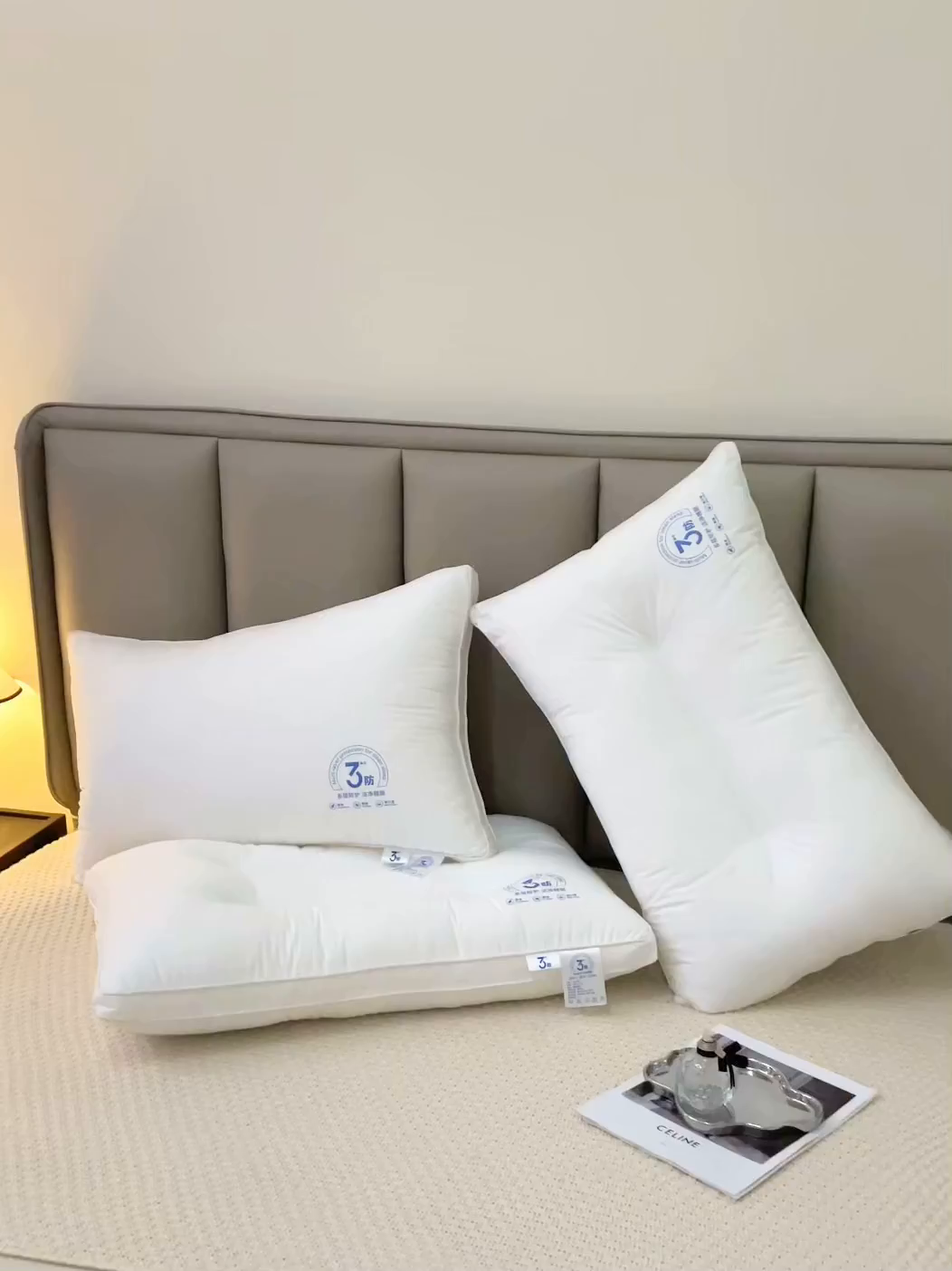 91家纺网 家纺一手货源 找家纺 （总）梵希良品家纺 2025新款纯棉枕芯三防家用可水洗枕头防水防污渍护颈椎助睡眠学生成人枕头
