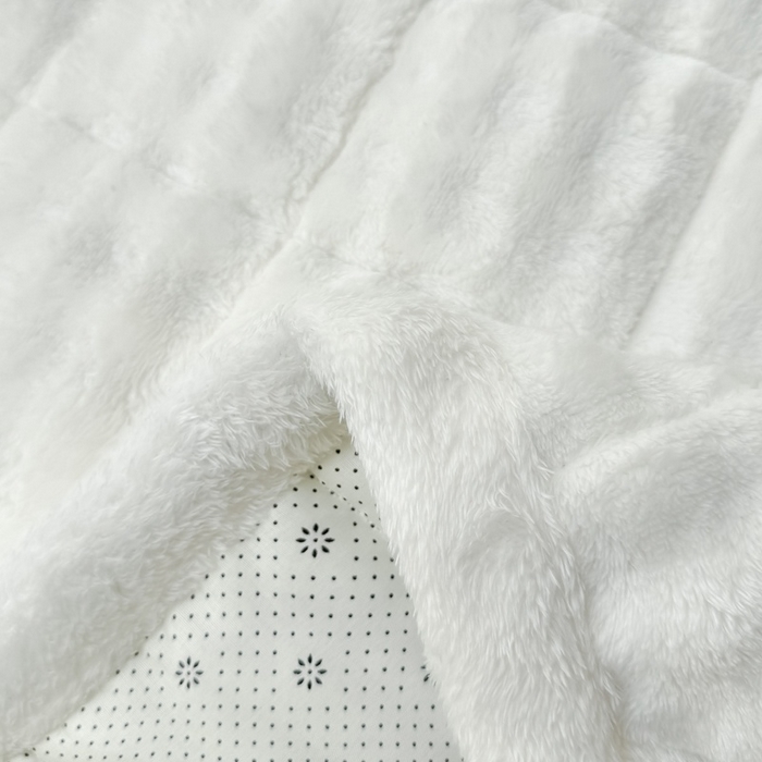 91家纺网 家纺一手货源 找家纺 麒东家纺 2025新款泡泡绒纯色夹棉床垫 本白