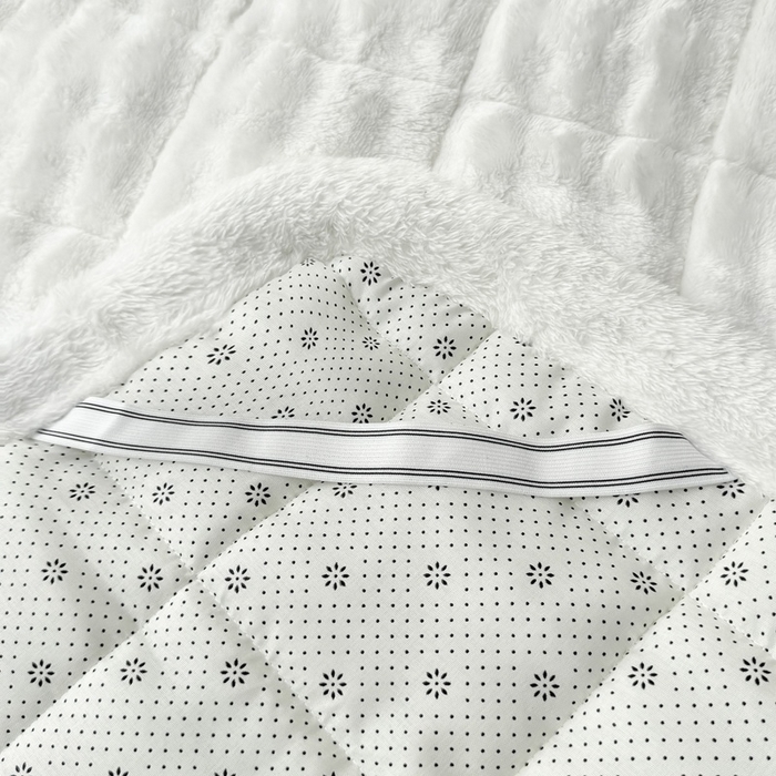 91家纺网 家纺一手货源 找家纺 麒东家纺 2025新款泡泡绒纯色夹棉床垫 本白