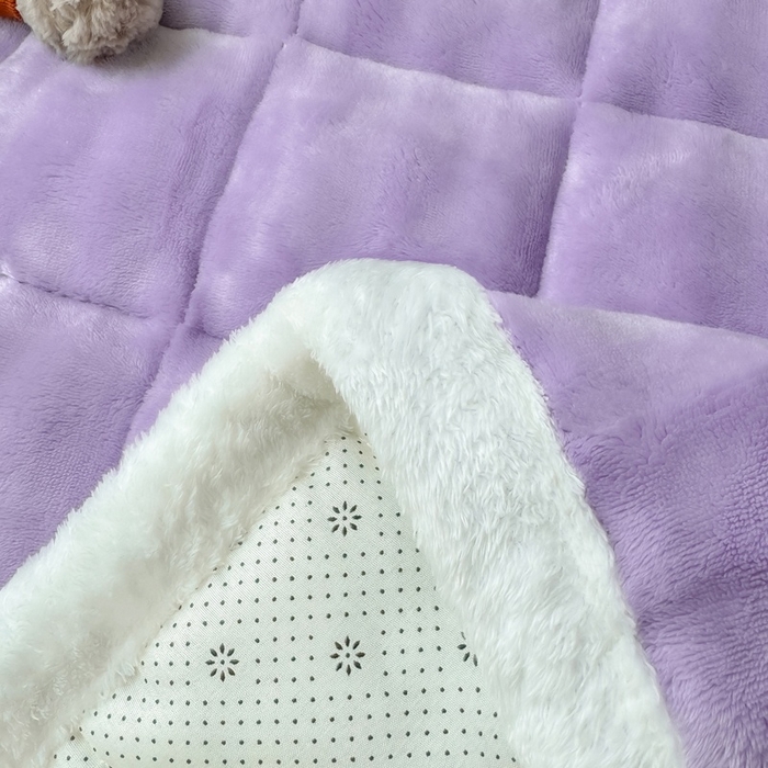 91家纺网 家纺一手货源 找家纺 （总）麒东家纺 2025新款泡泡绒纯色夹棉床垫