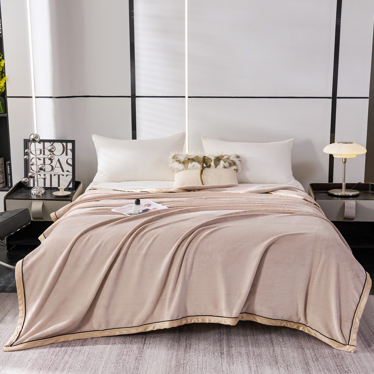 91家纺网 家纺一手货源 找家纺 （总）馨米莱家纺 2025新款全消光牛奶绒毛毯