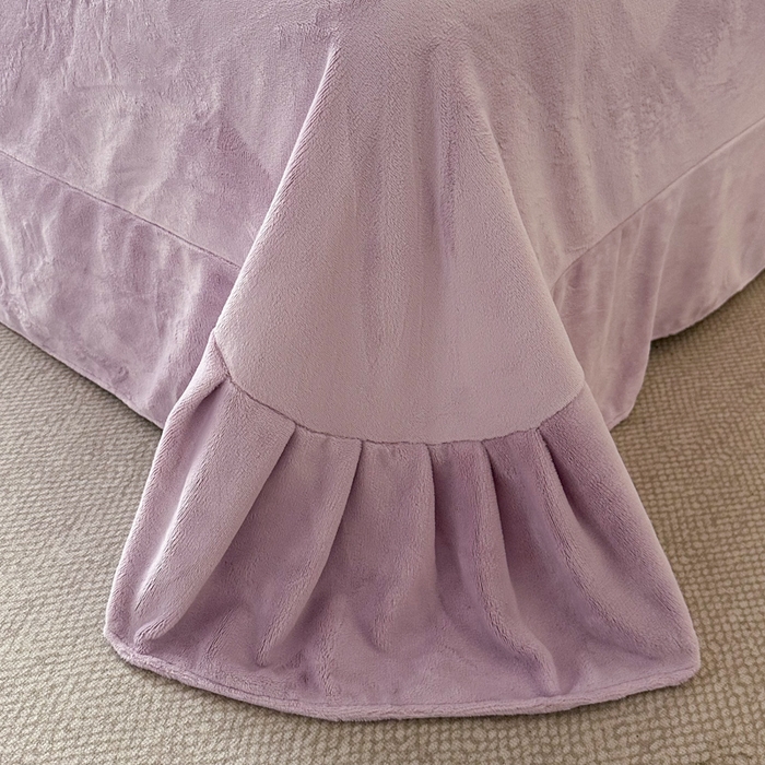 91家纺网 家纺一手货源 找家纺 诺梵家纺 2025新款暗合大版数码印花四件套 画春山-紫