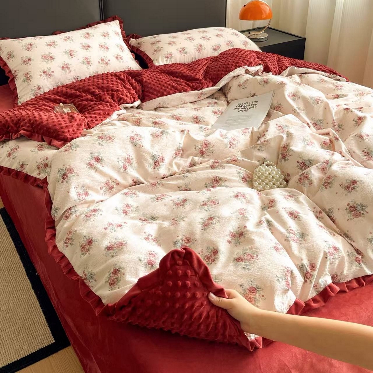 91家纺网 家纺一手货源 找家纺 （总）一比一家纺 2025新款保暖舒适云感纱➕绒加绒四件套