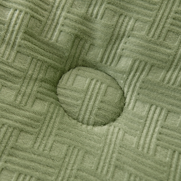 91家纺网 家纺一手货源 找家纺 栩裕纺织 2026新款华夫格牛奶绒北极绒冬被被子被芯 绿色