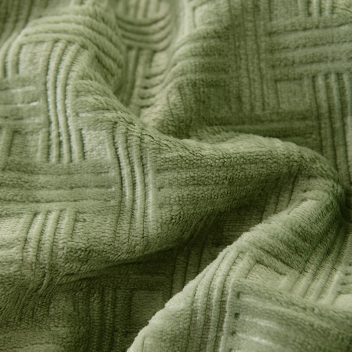 91家纺网 家纺一手货源 找家纺 栩裕纺织 2026新款华夫格牛奶绒北极绒冬被被子被芯 绿色
