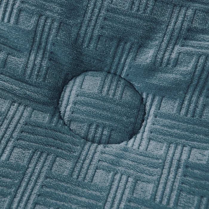 91家纺网 家纺一手货源 找家纺 栩裕纺织 2025新款华夫格牛奶绒北极绒冬被被子被芯 蓝色