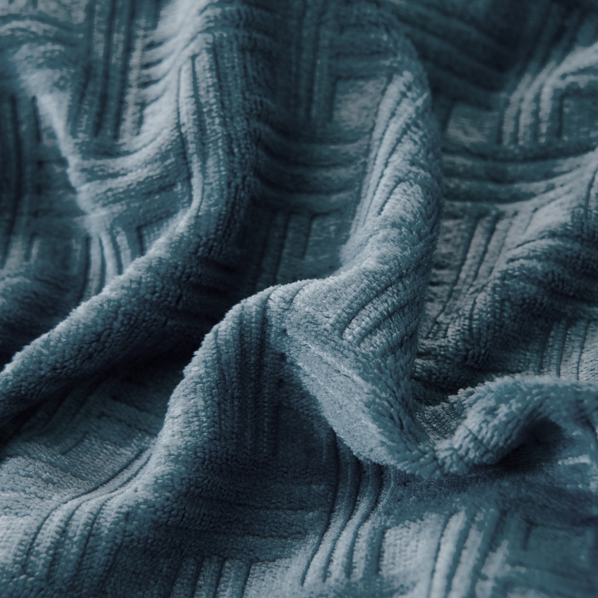 91家纺网 家纺一手货源 找家纺 栩裕纺织 2025新款华夫格牛奶绒北极绒冬被被子被芯 蓝色