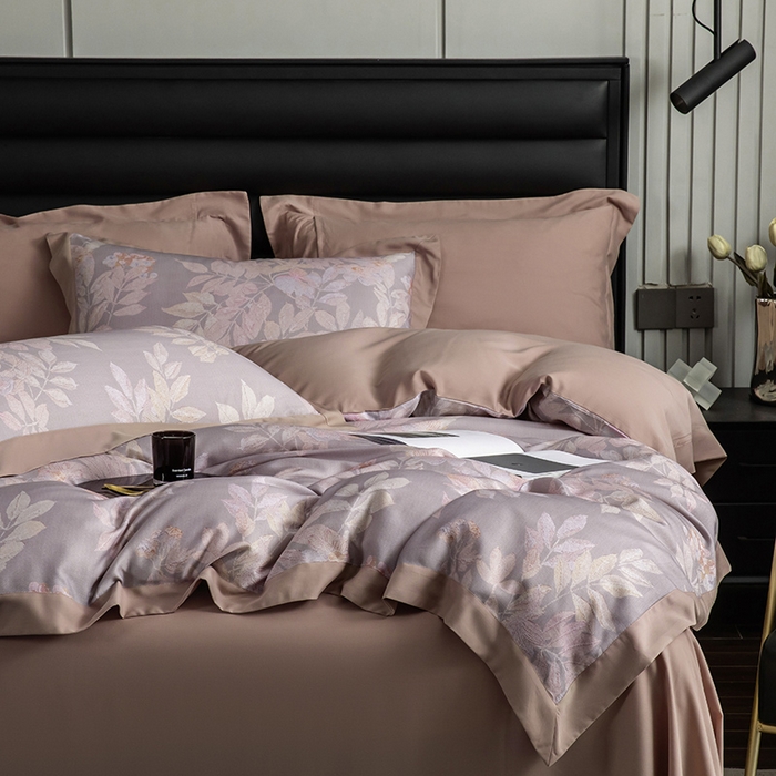 91家纺网 家纺一手货源 找家纺 栩裕纺织 2025新款艾康阳绒数码印花四件套 洛佩兹-粉