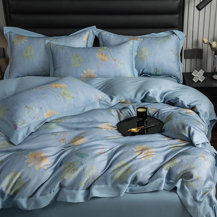 91家纺网 家纺一手货源 找家纺 栩裕纺织 2025新款艾康阳绒数码印花四件套 曼荷