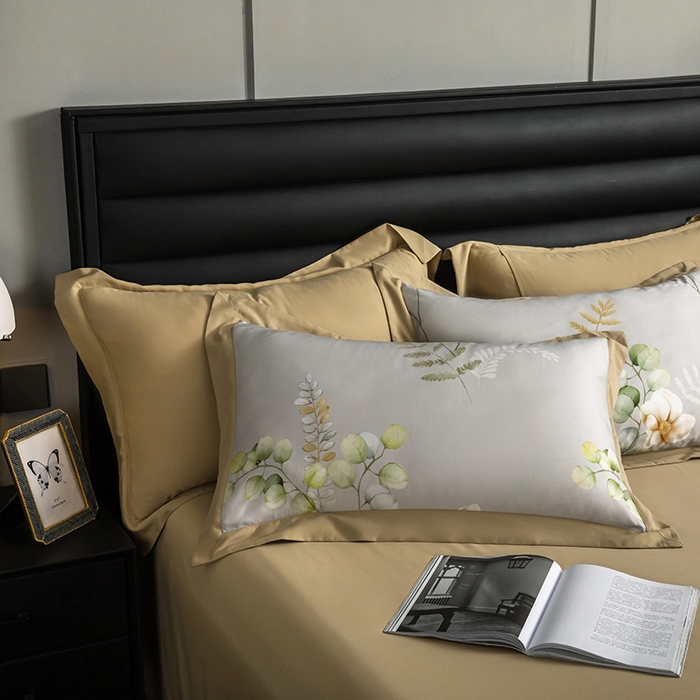 91家纺网 家纺一手货源 找家纺 栩裕纺织 2025新款艾康阳绒数码印花四件套 叶语柔情