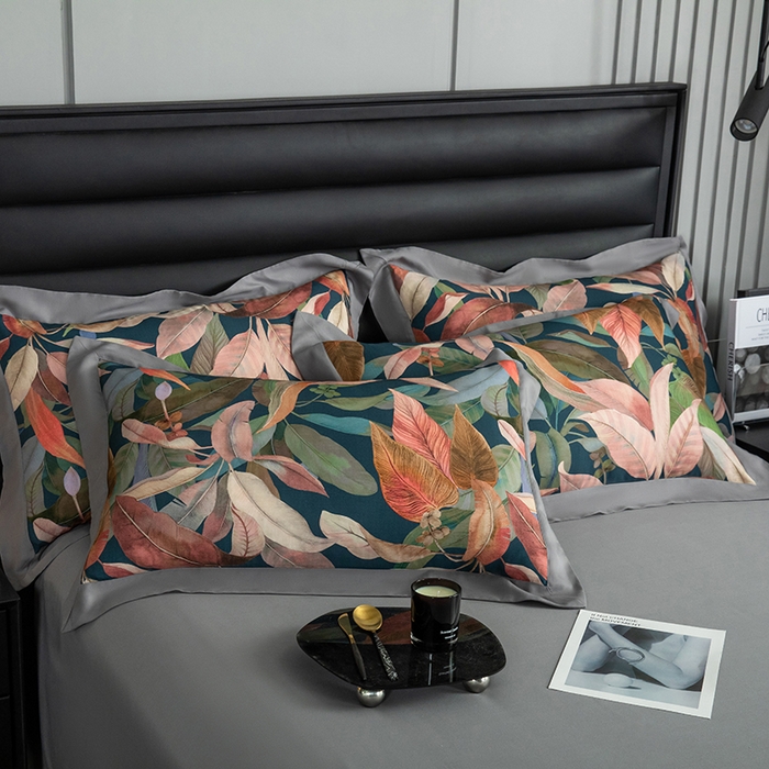 91家纺网 家纺一手货源 找家纺 栩裕纺织 2025新款艾康阳绒数码印花四件套 丛草集