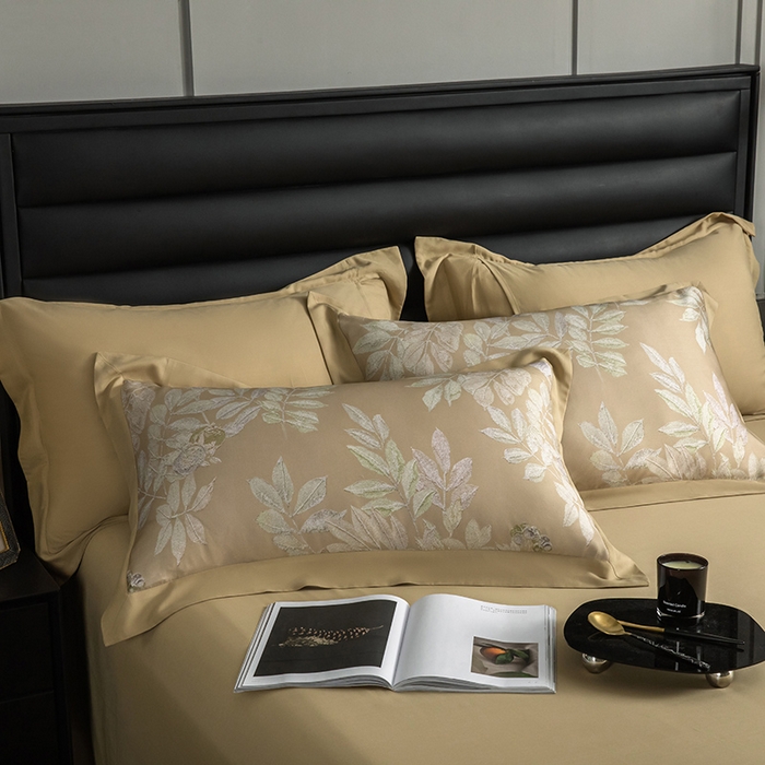 91家纺网 家纺一手货源 找家纺 栩裕纺织 2025新款艾康阳绒数码印花四件套 洛佩兹-黄