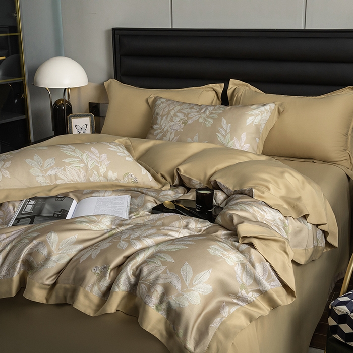 91家纺网 家纺一手货源 找家纺 栩裕纺织 2025新款艾康阳绒数码印花四件套 洛佩兹-黄