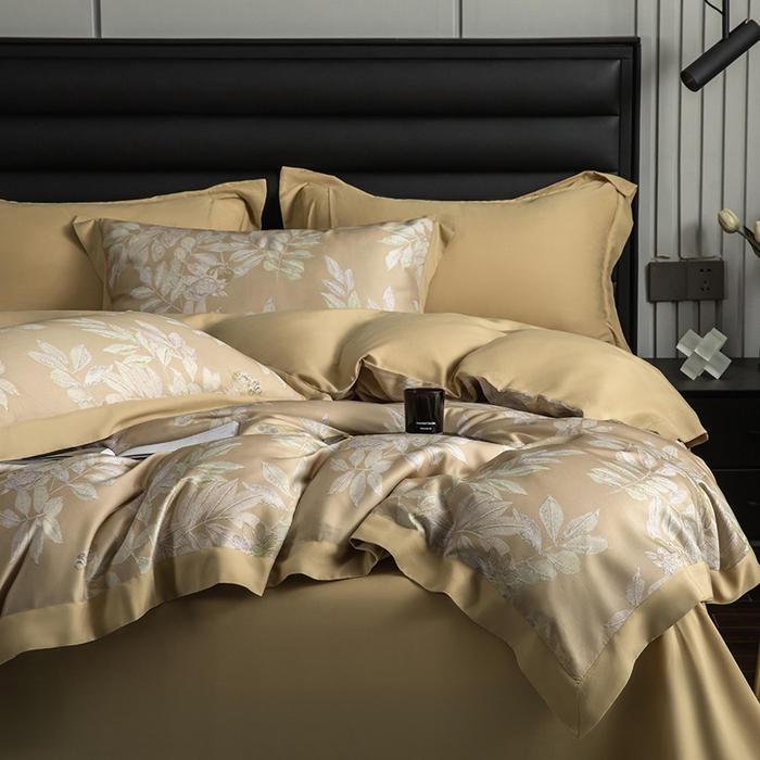 91家纺网 家纺一手货源 找家纺 栩裕纺织 2025新款艾康阳绒数码印花四件套 洛佩兹-黄