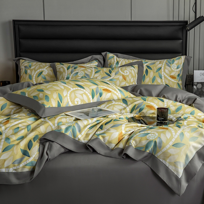 91家纺网 家纺一手货源 找家纺 栩裕纺织 2025新款艾康阳绒数码印花四件套 微光