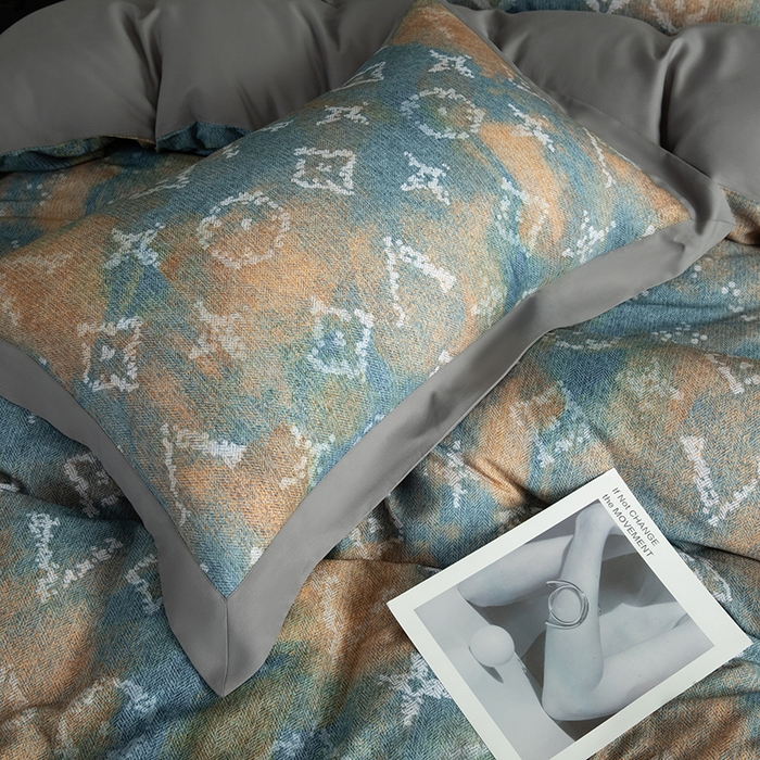 91家纺网 家纺一手货源 找家纺 栩裕纺织 2025新款艾康阳绒数码印花四件套 巴黎夜色