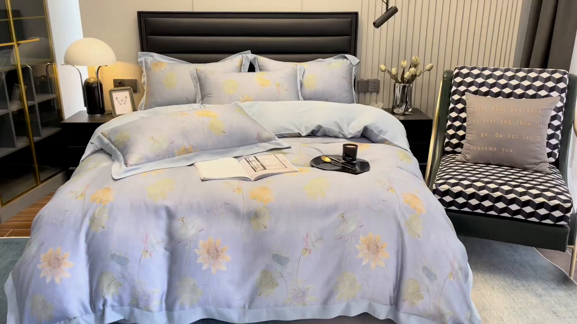 91家纺网 家纺一手货源 找家纺 栩裕纺织 2025新款艾康阳绒数码印花四件套 曼荷