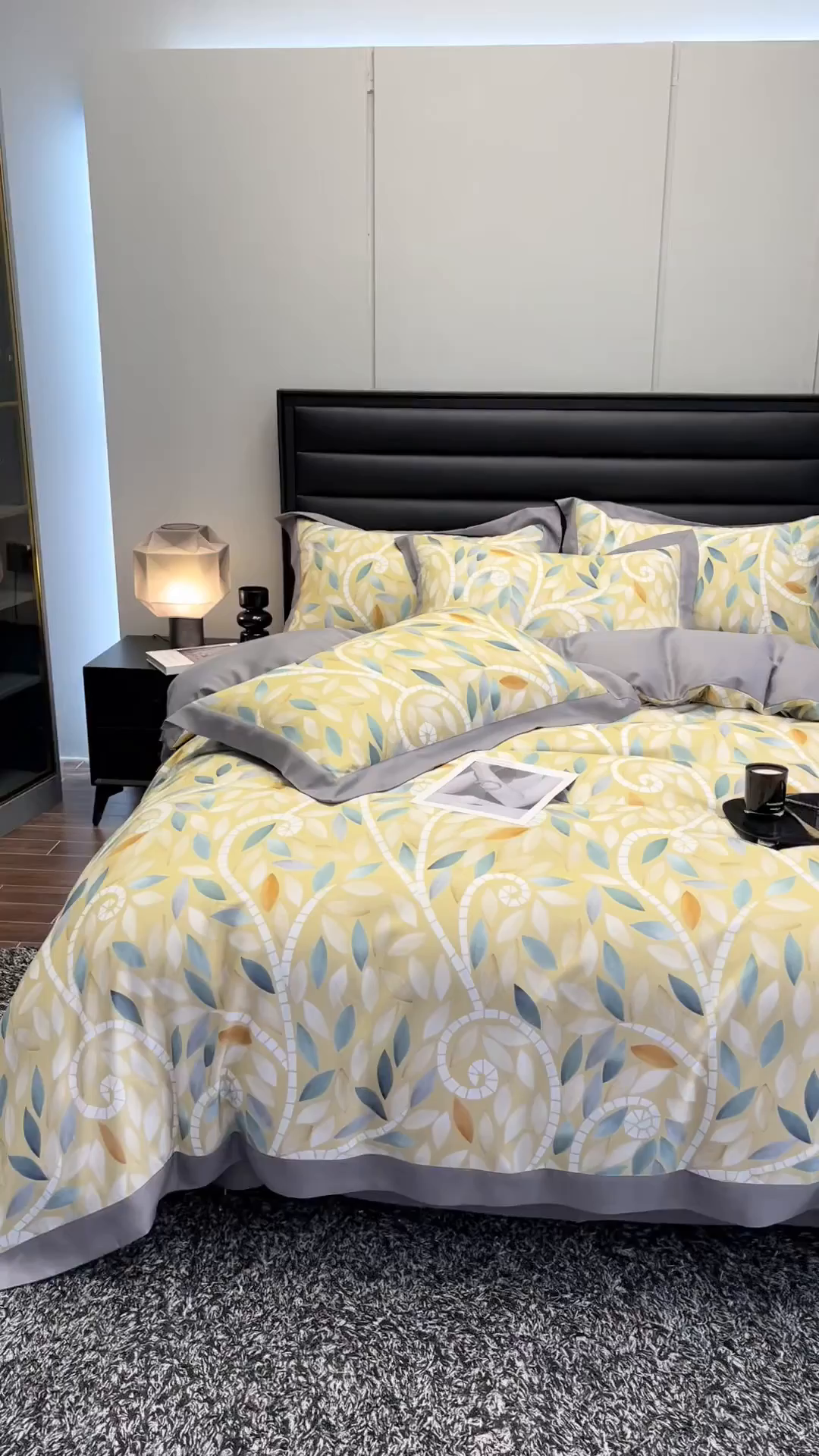 91家纺网 家纺一手货源 找家纺 栩裕纺织 2025新款艾康阳绒数码印花四件套 微光