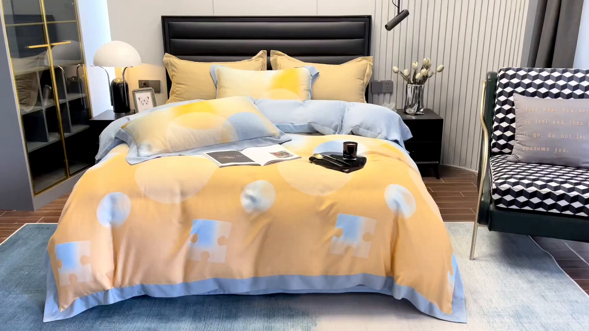 91家纺网 家纺一手货源 找家纺 栩裕纺织 2025新款艾康阳绒数码印花四件套 魔力奇迹