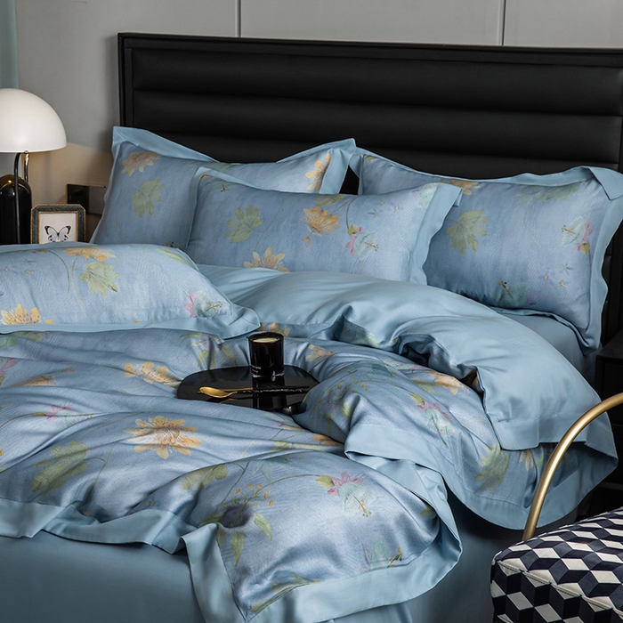 91家纺网 家纺一手货源 找家纺 栩裕纺织 2025新款艾康阳绒数码印花四件套 曼荷