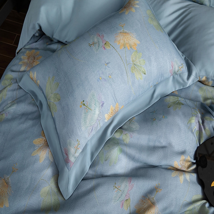 91家纺网 家纺一手货源 找家纺 栩裕纺织 2025新款艾康阳绒数码印花四件套 曼荷