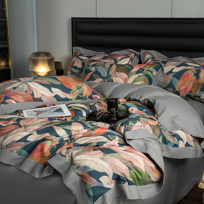 91家纺网 家纺一手货源 找家纺 栩裕纺织 2025新款艾康阳绒数码印花四件套 丛草集