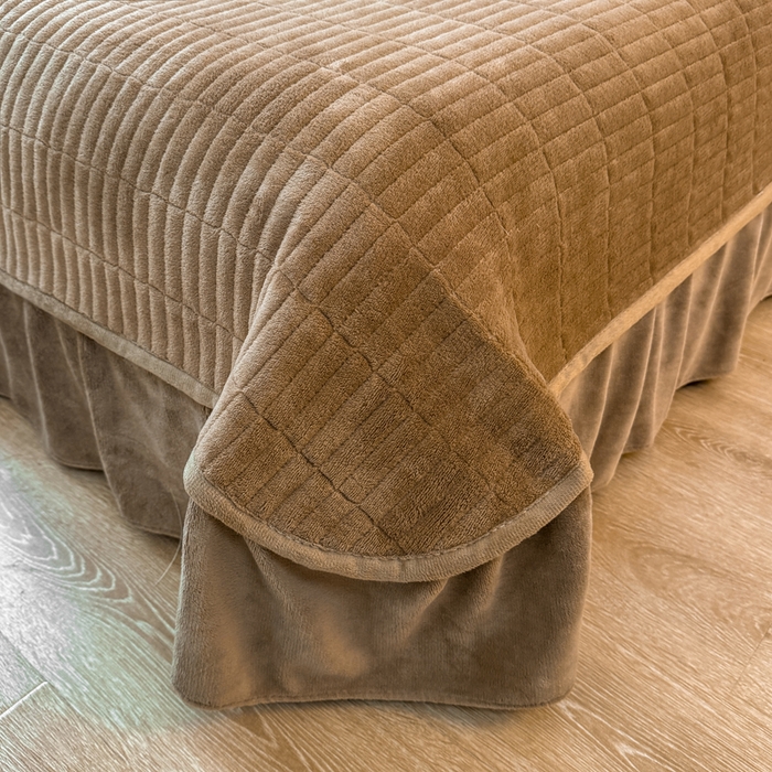 91家纺网 家纺一手货源 找家纺 （总）乐窝家纺仓储 2025新款加厚保暖兔毛绒牛奶绒单品枕套单件枕头套-美拉德系列