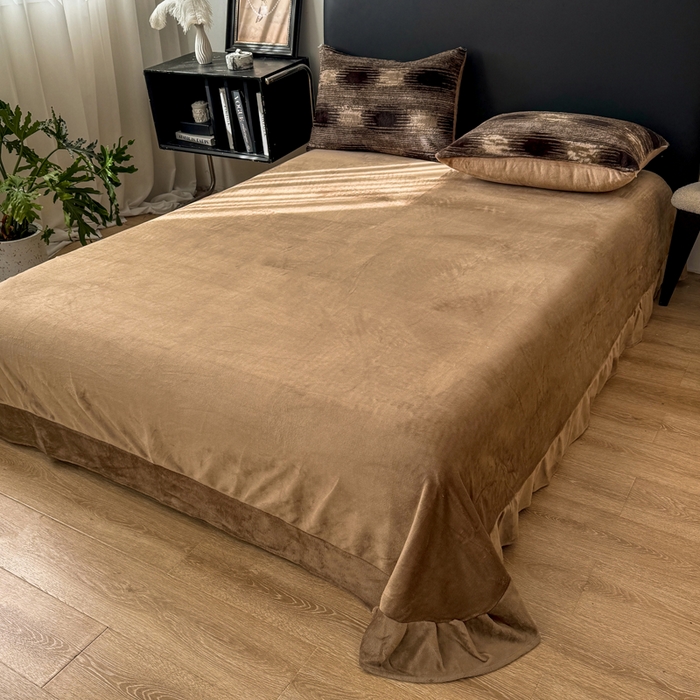 91家纺网 家纺一手货源 找家纺 乐窝家纺仓储 2025新款加厚保暖兔毛绒牛奶绒单品枕套单件枕头套-美拉德系列 轮回