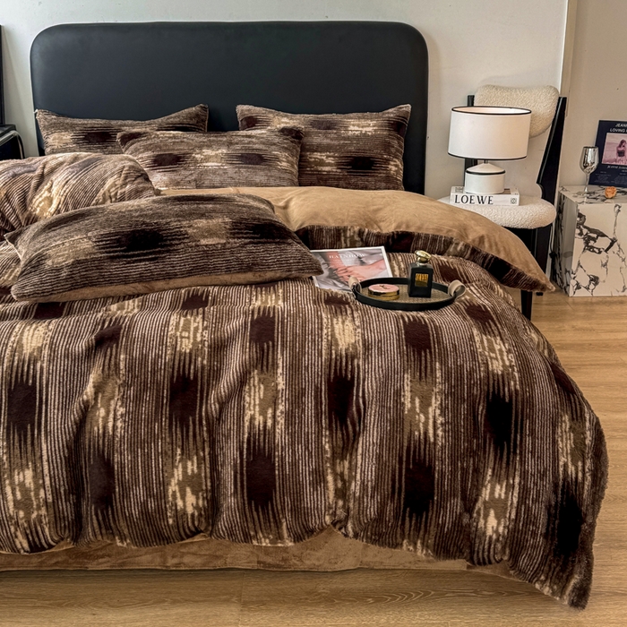 91家纺网 家纺一手货源 找家纺 乐窝家纺仓储 2025新款加厚保暖兔毛绒牛奶绒单品枕套单件枕头套-美拉德系列 轮回