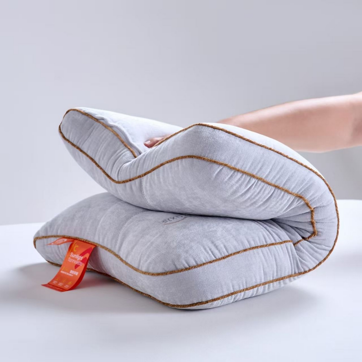 91家纺网 家纺一手货源 找家纺 （总）剑桥枕业 2025新款SPA亲肤绒布定型羽丝枕芯 秋冬绒枕 剑桥枕业新品高度款式好枕头