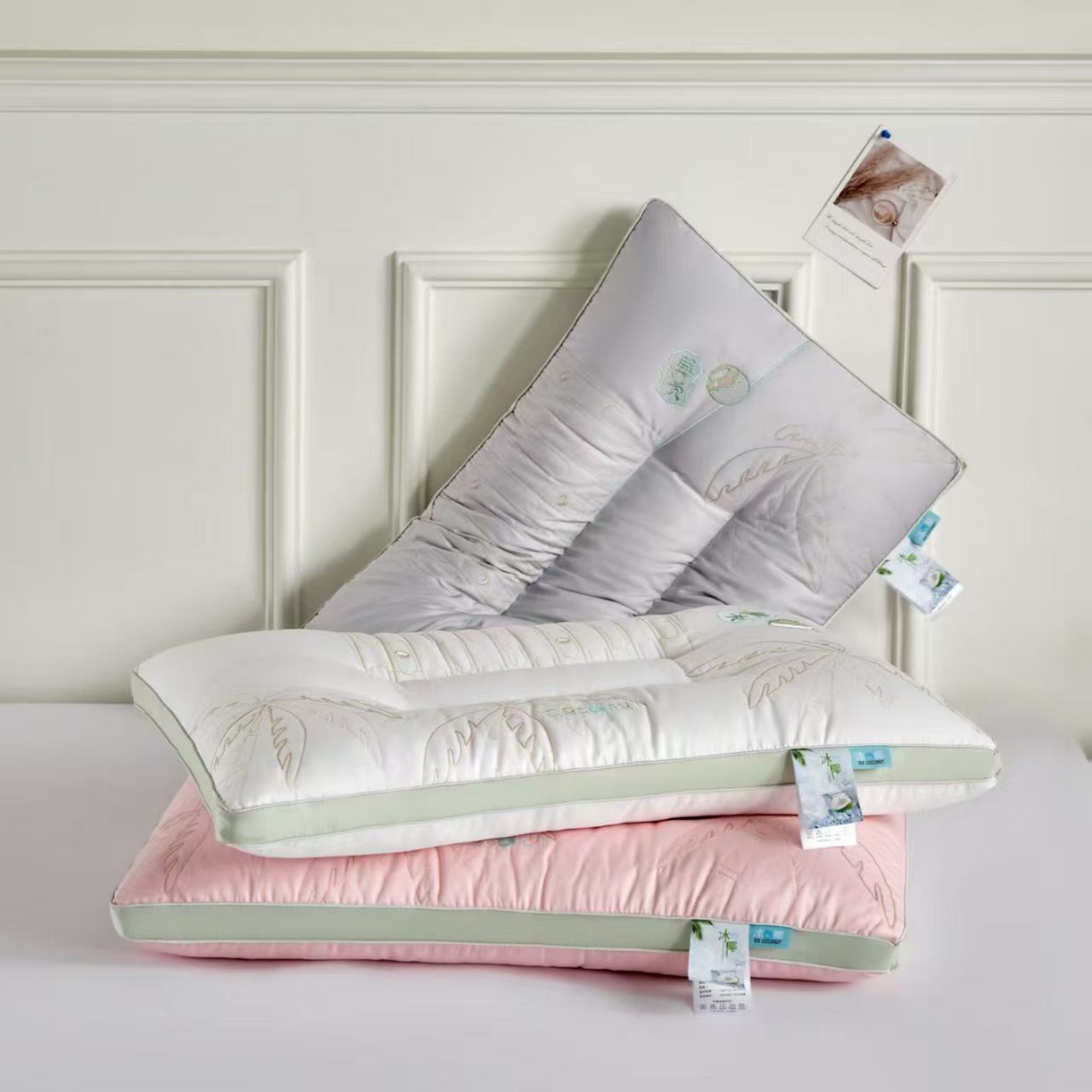 91家纺网 家纺一手货源 找家纺 （总）剑桥枕业 2025新款冰椰立体羽丝定型枕芯 剑桥枕业新品促销款式枕头