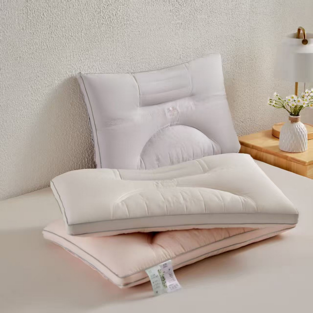 91家纺网 家纺一手货源 找家纺 （总）剑桥枕业 2025新款草本决明子羽丝定型枕芯 剑桥枕业新品促销款式枕头