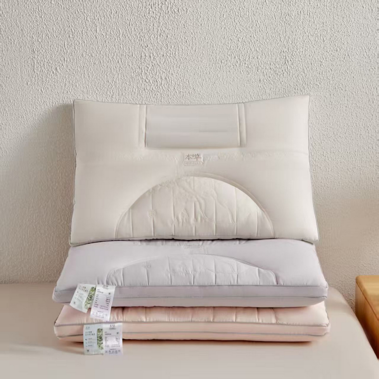 91家纺网 家纺一手货源 找家纺 （总）剑桥枕业 2025新款草本决明子羽丝定型枕芯 剑桥枕业新品促销款式枕头