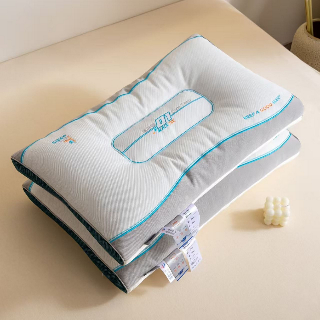 91家纺网 家纺一手货源 找家纺 （总）剑桥枕业 2025新款黑科技牵引羽丝定型枕芯 剑桥枕业新品促销款式枕头