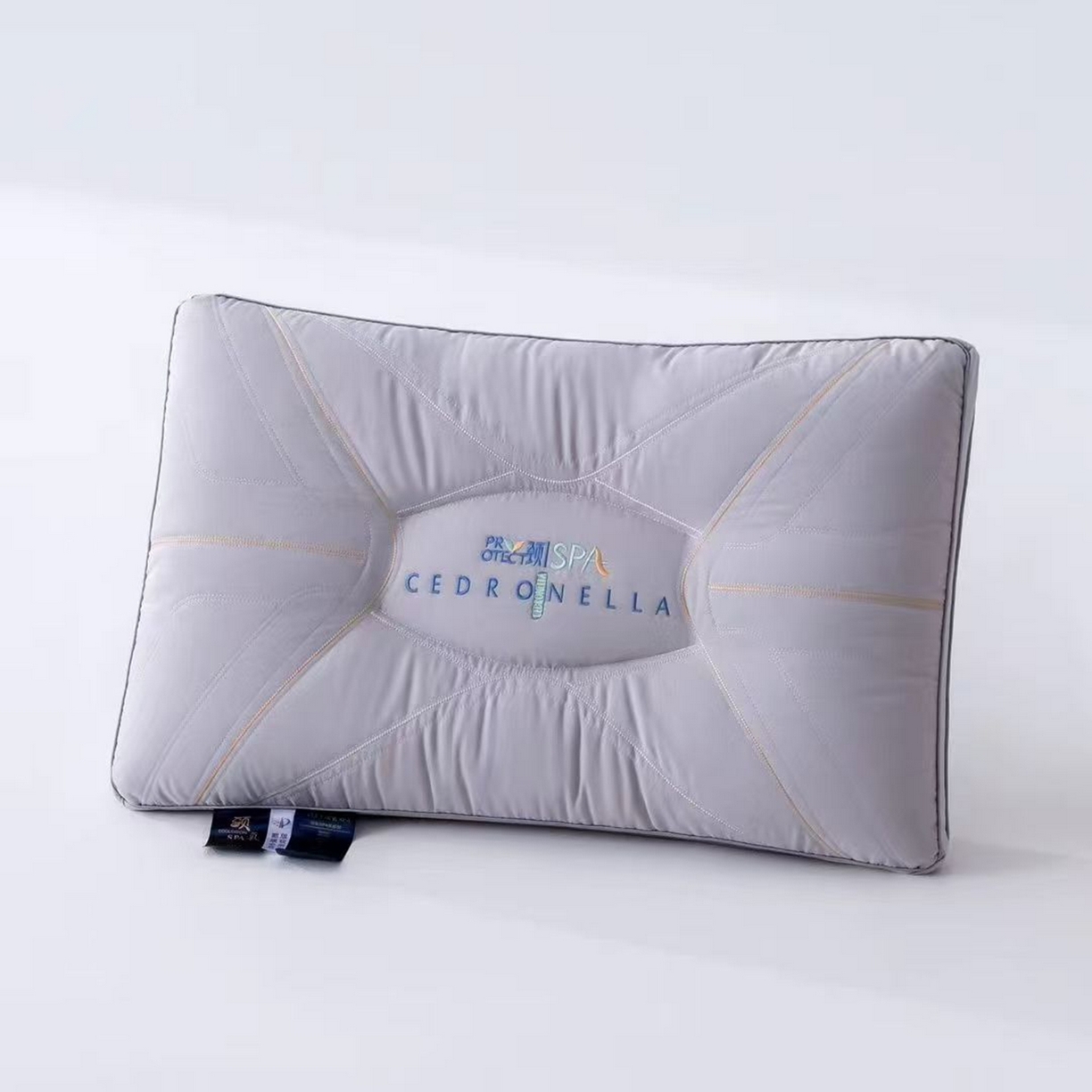 91家纺网 家纺一手货源 找家纺 （总）剑桥枕业 2025新款颈SPA牵引羽丝定型枕芯 剑桥枕业新品促销款式枕头