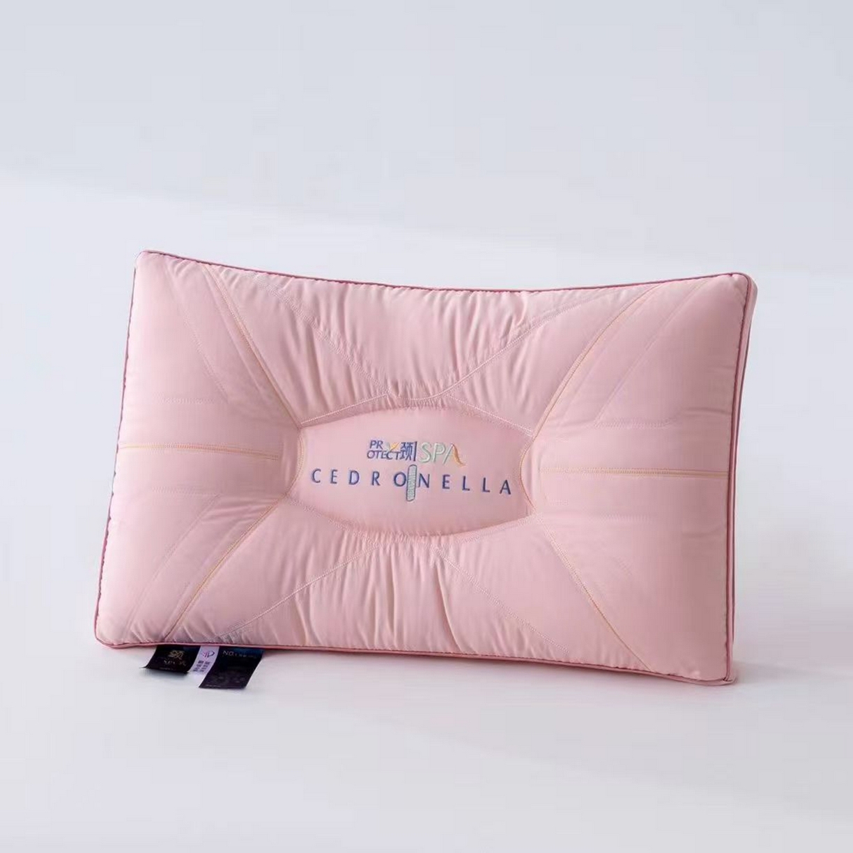 91家纺网 家纺一手货源 找家纺 （总）剑桥枕业 2025新款颈SPA牵引羽丝定型枕芯 剑桥枕业新品促销款式枕头