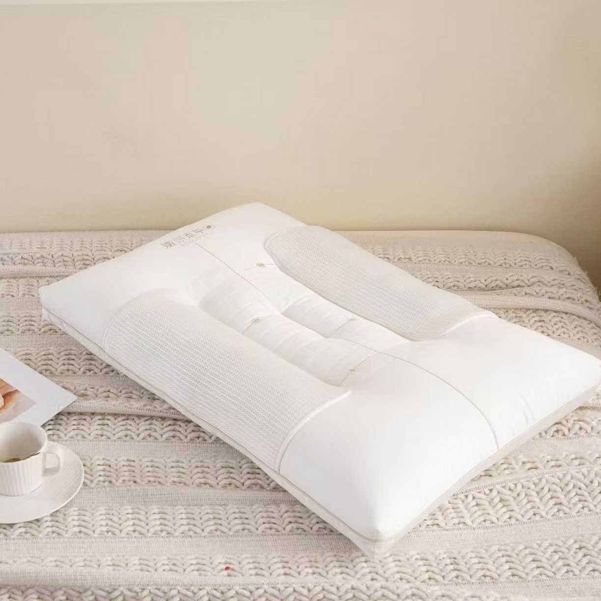 91家纺网 家纺一手货源 找家纺 （总）剑桥枕业 2025新款嫩颜本草羽丝定型枕芯 独立双药包 可做决明子 薰衣草 荞麦 促销款式枕头