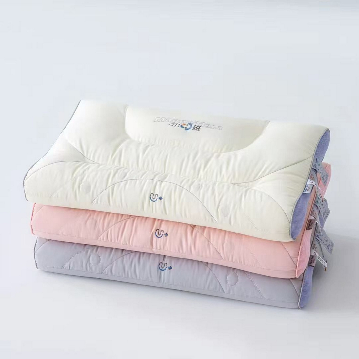 91家纺网 家纺一手货源 找家纺 （总）剑桥枕业 2025新款引力磁牵引羽丝定型枕芯 剑桥枕业新品促销款式枕头