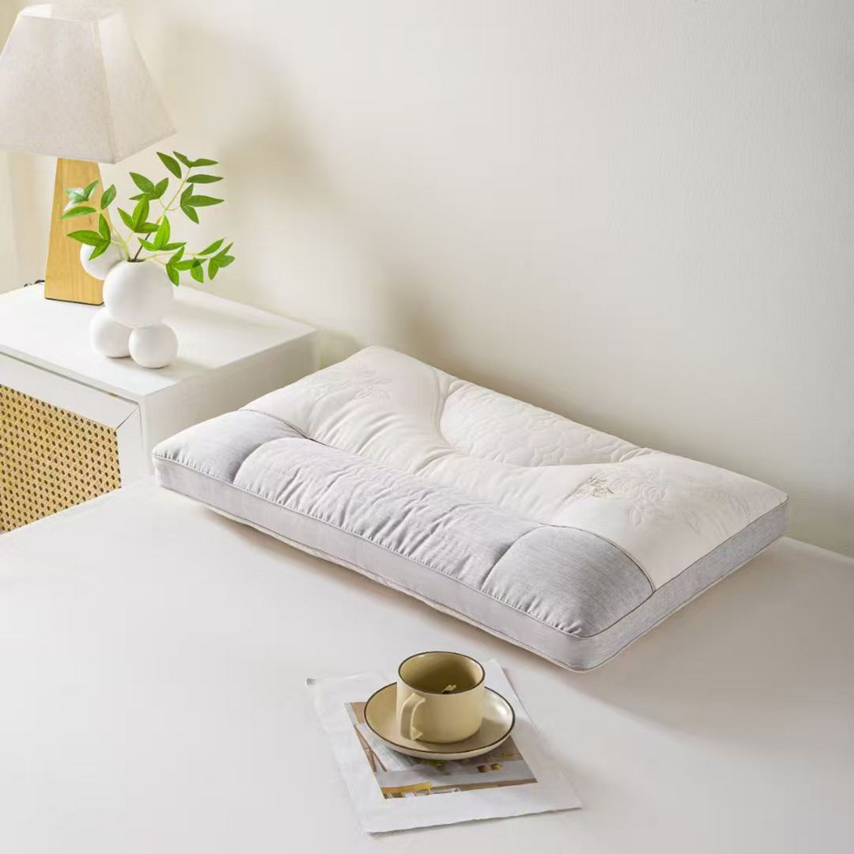 91家纺网 家纺一手货源 找家纺 （总）剑桥枕业 2025新款植念决明子羽丝定型枕芯 剑桥枕业新品促销款式枕头