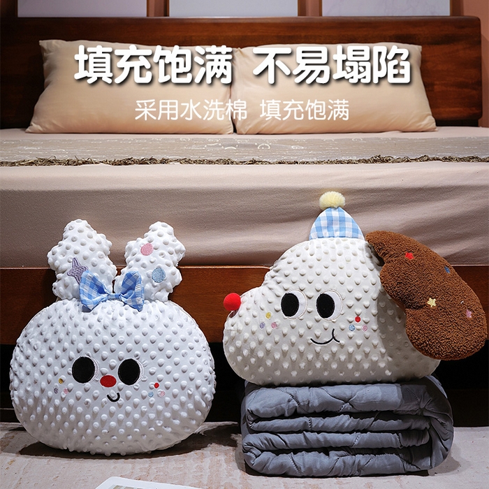 91家纺网 家纺一手货源 找家纺 （总）仟亿莱 2025新款泡泡绒大头系列抱枕被